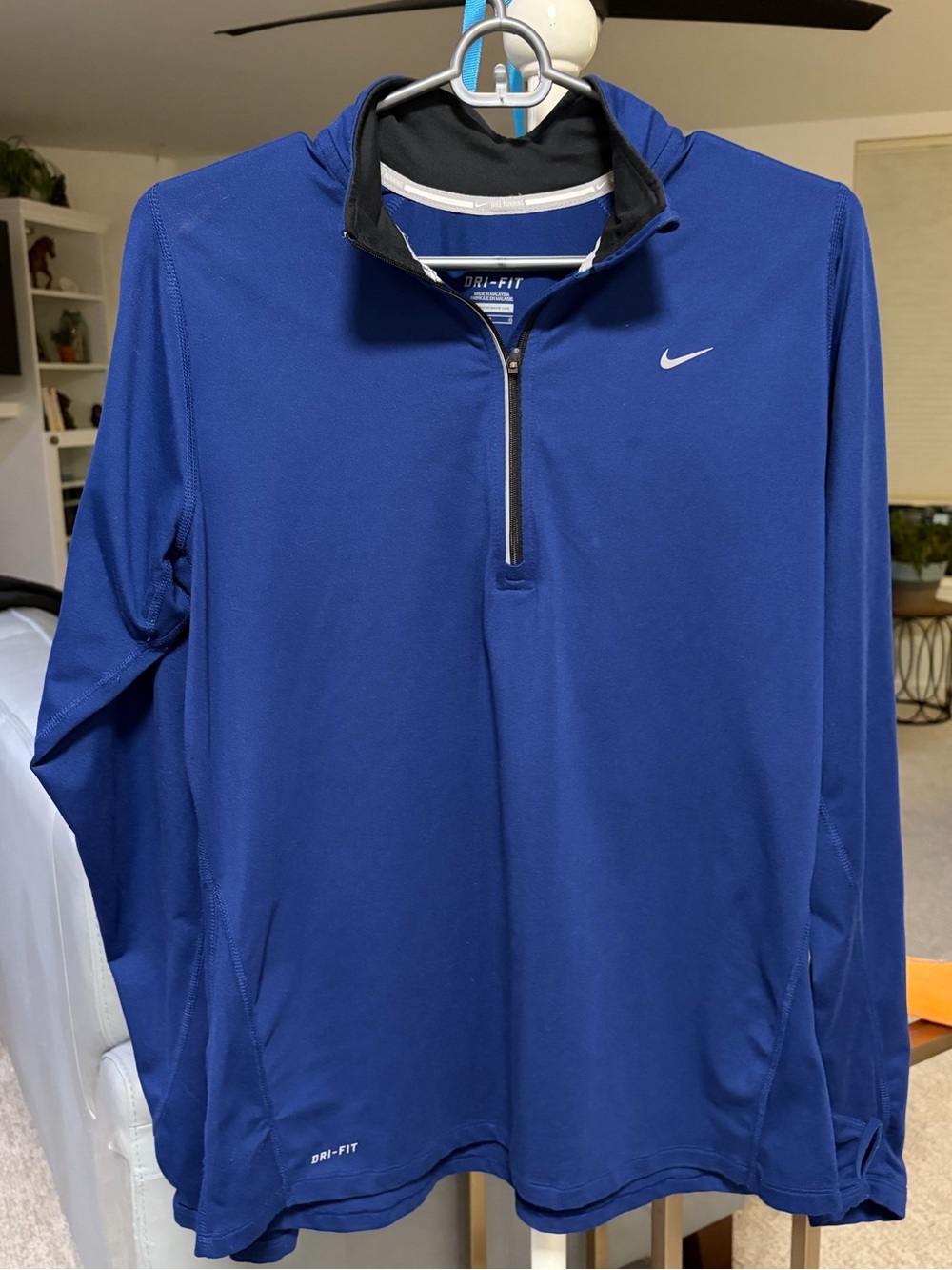 Nike Women’s Dri-FIT Blue Quarter-Zip Pullover Sweater